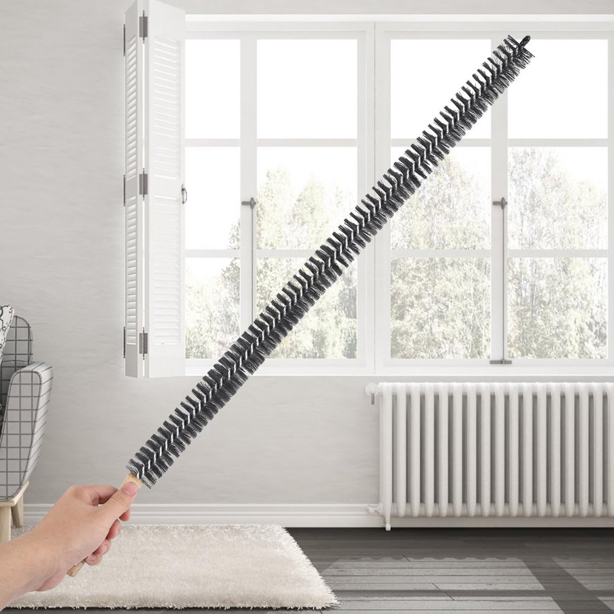 Flexibele Lange Stofborstel voor Radiator, Ventilator en Drogerreiniging