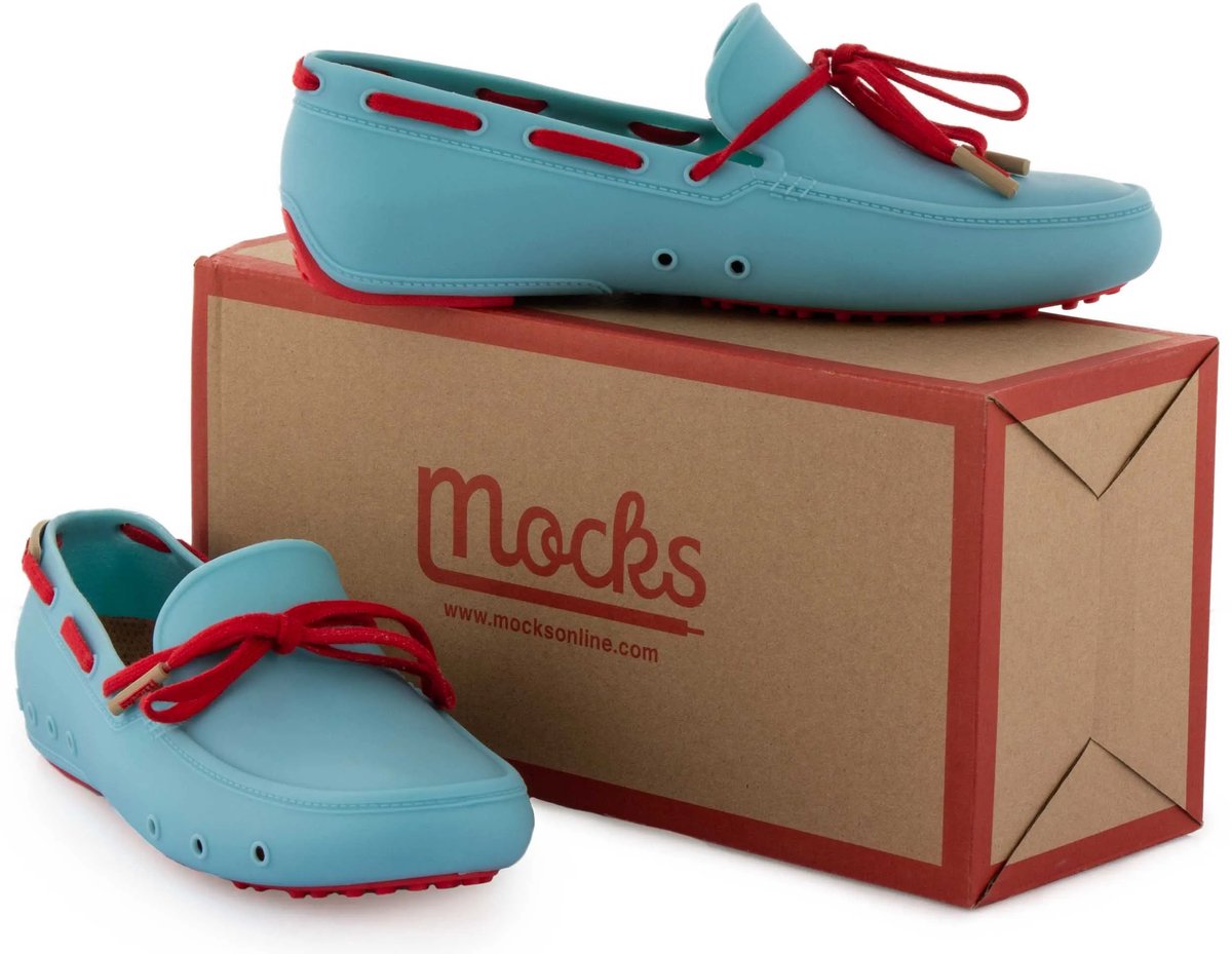 Unisex zomerschoenen Mocks blauw - 40