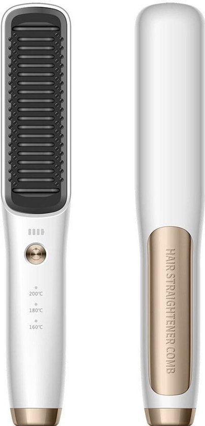 Haarstijltang met bescherming tegen verbranding, warmt op in 30 seconden, heeft 3 temperatuurinstellingen (160-200℃) en schakelt automatisch uit.