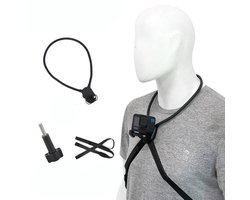 Action Camera Neck Mount - Snel los te maken & Aanpasbare Borstband - Handenvrije Video Vlog Ketting Halsband Houder - Geschikt voor DJI OSMO Action 6/5 Pro, Gopro Hero 13/12, OSMO Pocket, Insta360