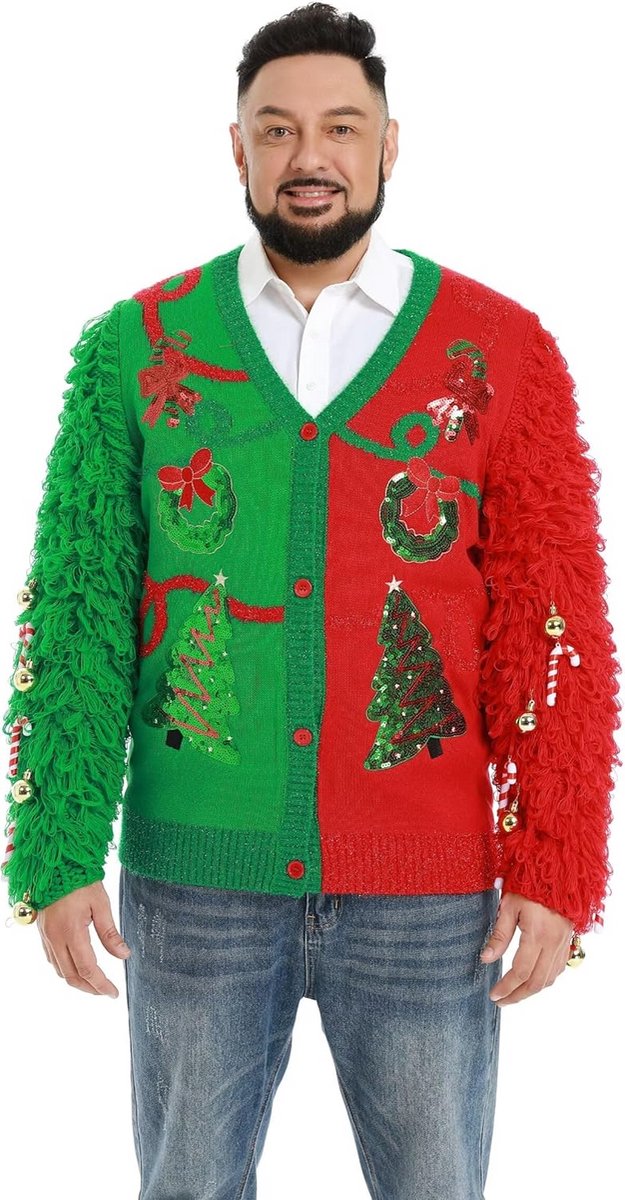 Grappige Leuke Kersttrui voor Heren en Dames Unisex Gebreid Feestelijk Sweater