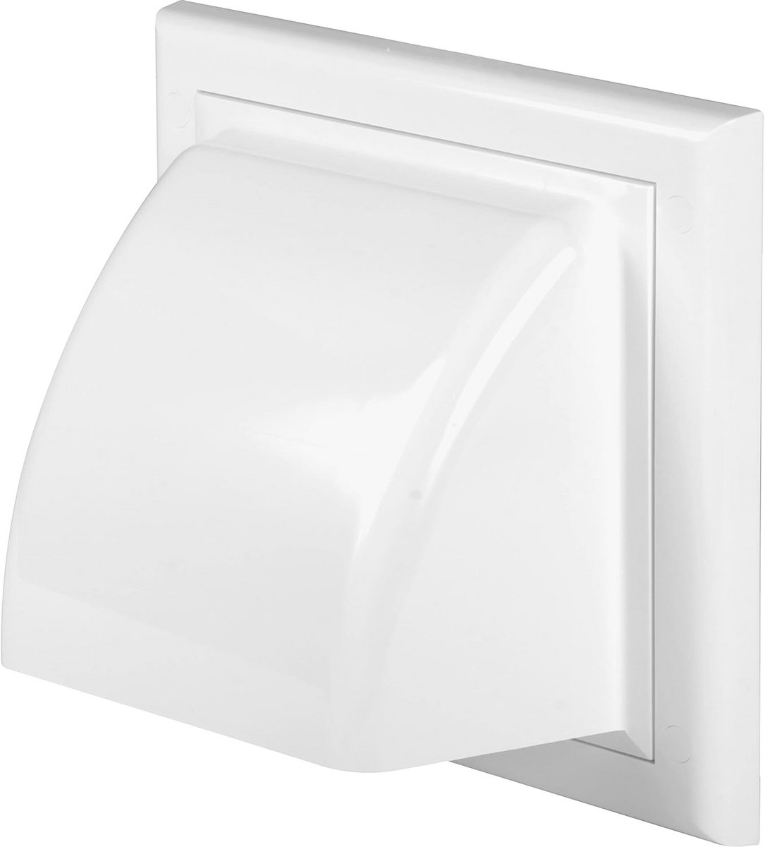 Rond Ventilatierooster 100 mm met Terugslagklep - Wit ABS voor Afvoer en Buitenlucht