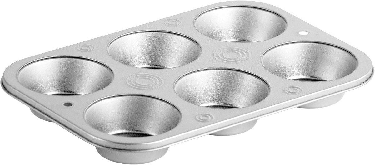 6-Delige Bakvorm voor Muffins en Cupcakes - Non-stick Bakplaat voor Oven