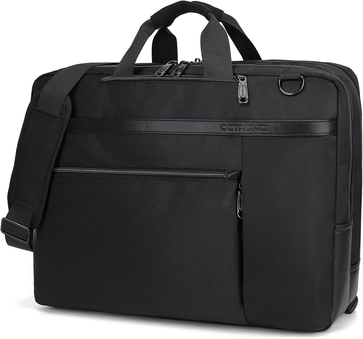2-in-1 Laptoptas 17,3 Inch - Rugzak en Schoudertas - 20 Liter - Grijs/Bruin