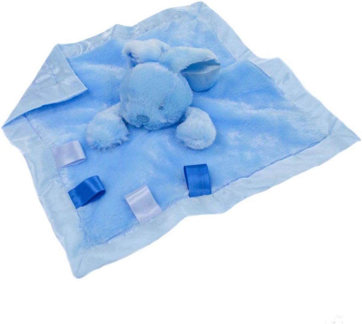 Zacht knuffeldoekje konijn 38 cm wit - baby knuffel