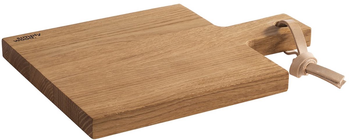 Rustieke Houten Serveerplank van Geolied Eikenhout met Ophanglus
