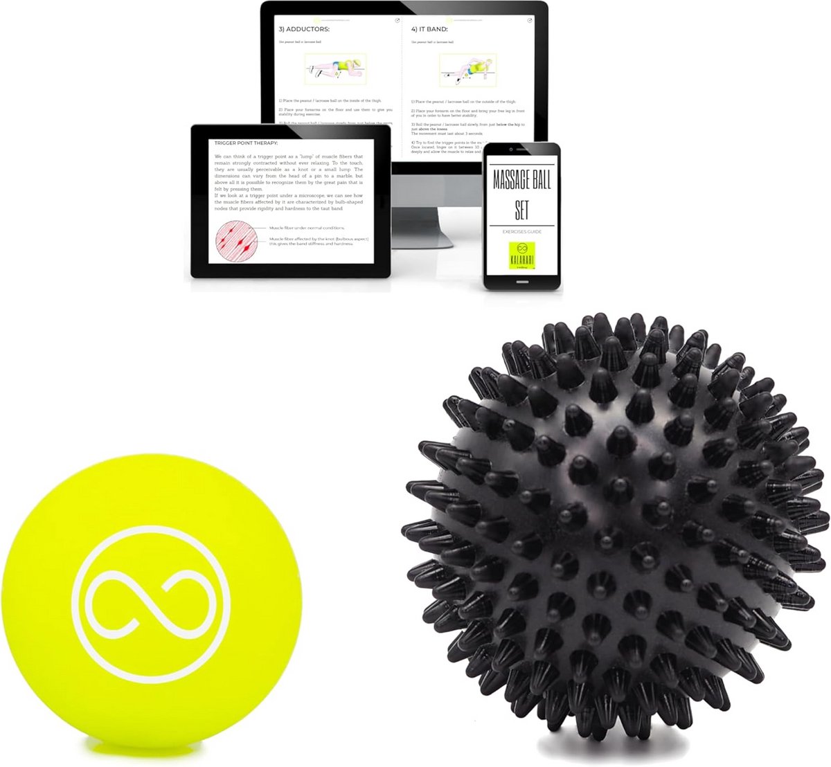 Set van Massageballen voor Myofasciale Zelfmassage en Triggerpoint Verlichting