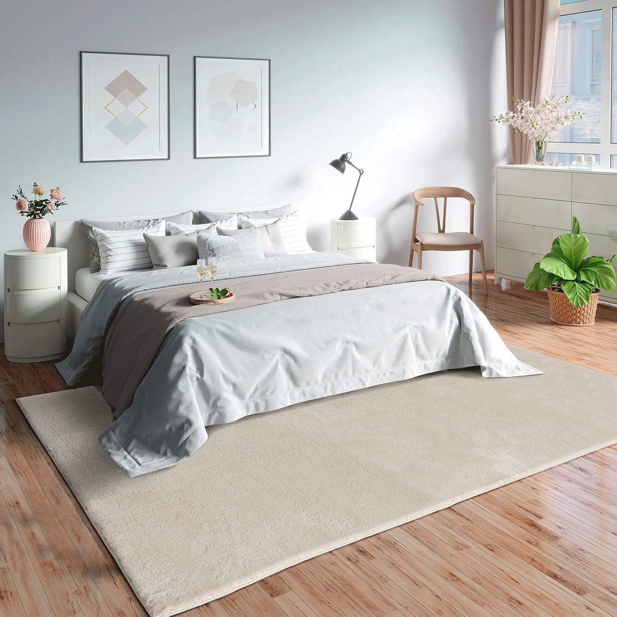 Zacht & Wasbaar Laagpolig Vloerkleed 80x150 cm - Antislip - Geschikt voor Vloerverwarming