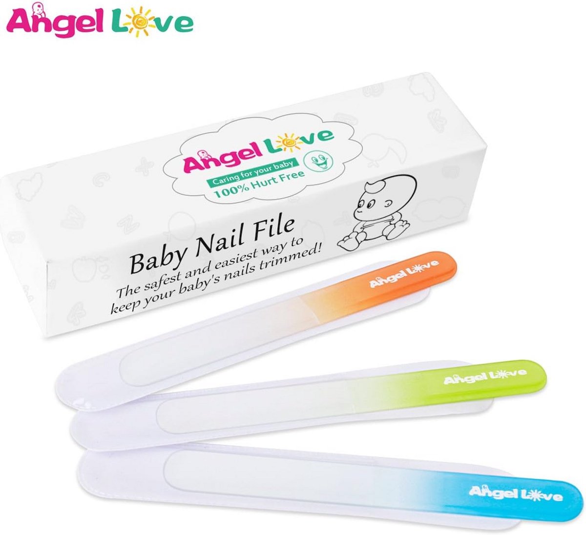 Veilige Glas Nagelvijl Set voor Baby's en Peuters (3 Stuks)