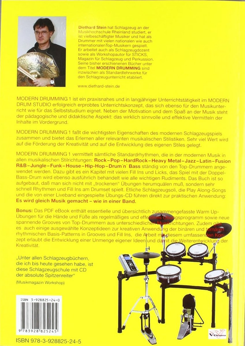 Drumschool Leerboek met CD: Moderne Drumtechnieken, Oefeningen en Play Alongs