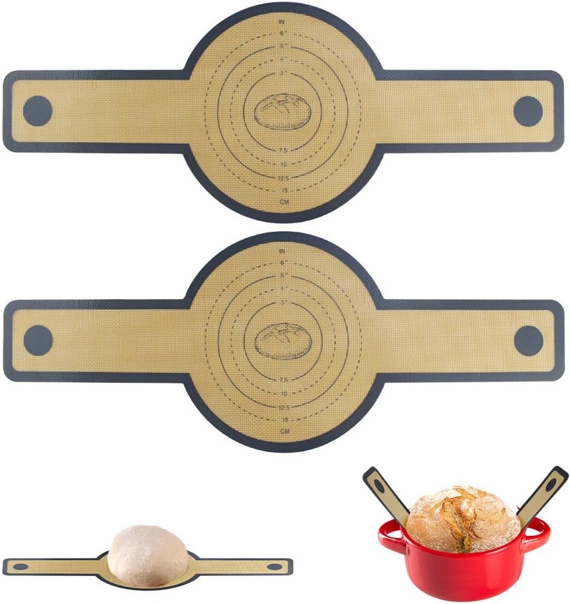 2 Stuks Antiaanbak Siliconen Bakmatten voor Oven en Bakplaat