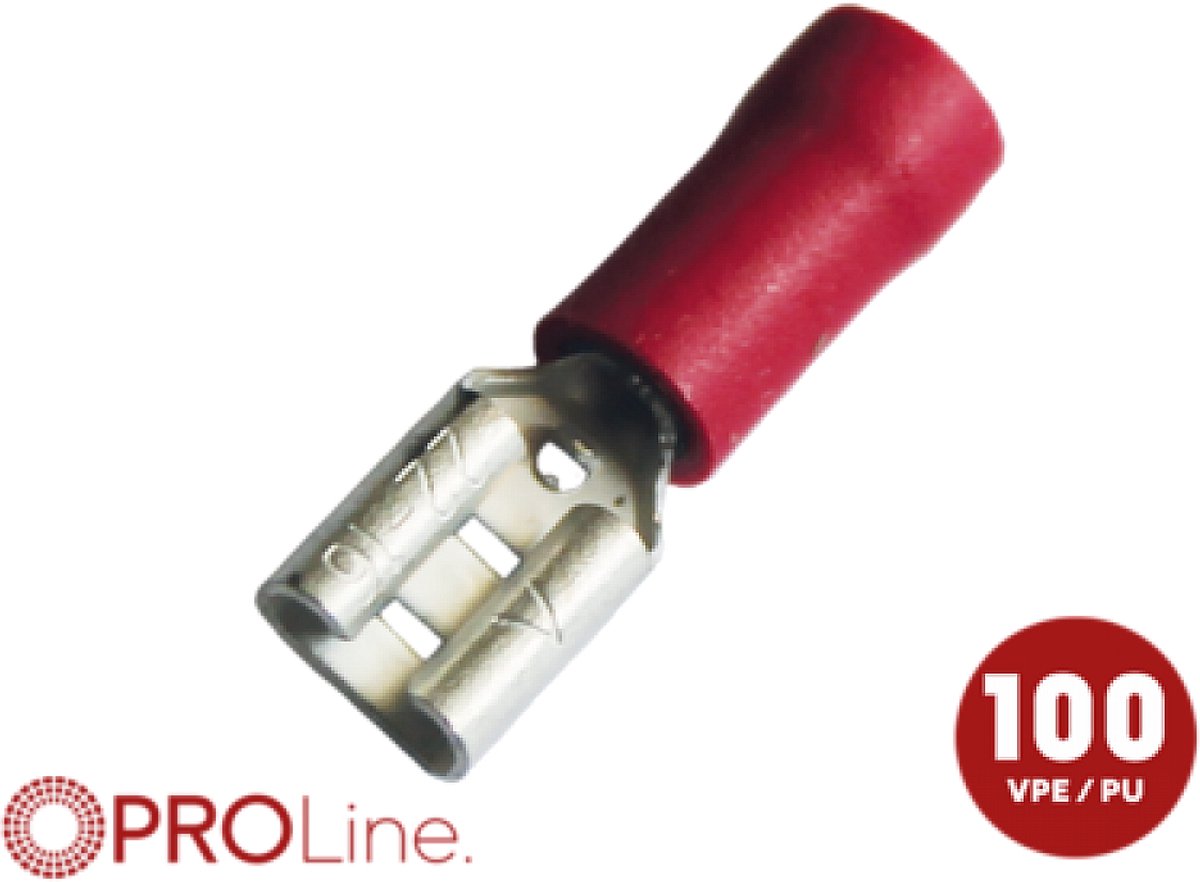 Kabelschoen 4.8x0.8 rood (100stuks) ACV PROLine