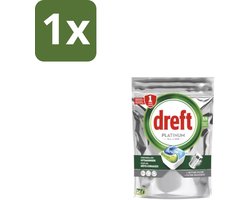1 x Dreft – Vaatwastabletten – Platinum All-in-One Original – 59 Tabletten - Vaatwastabletten - Vaatwasser - Reiniging - Ontvetting - Zout