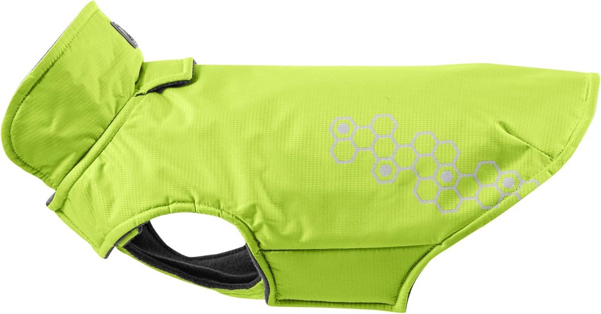 Waterdichte Geborduurde Hondenjas met Fleece Voering en Reflecterende Details