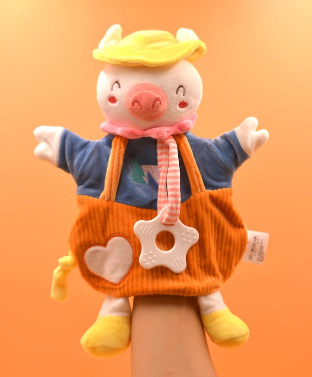 Knuffeldoek en Handpop met Tagjes voor Baby Jongens en Meisjes