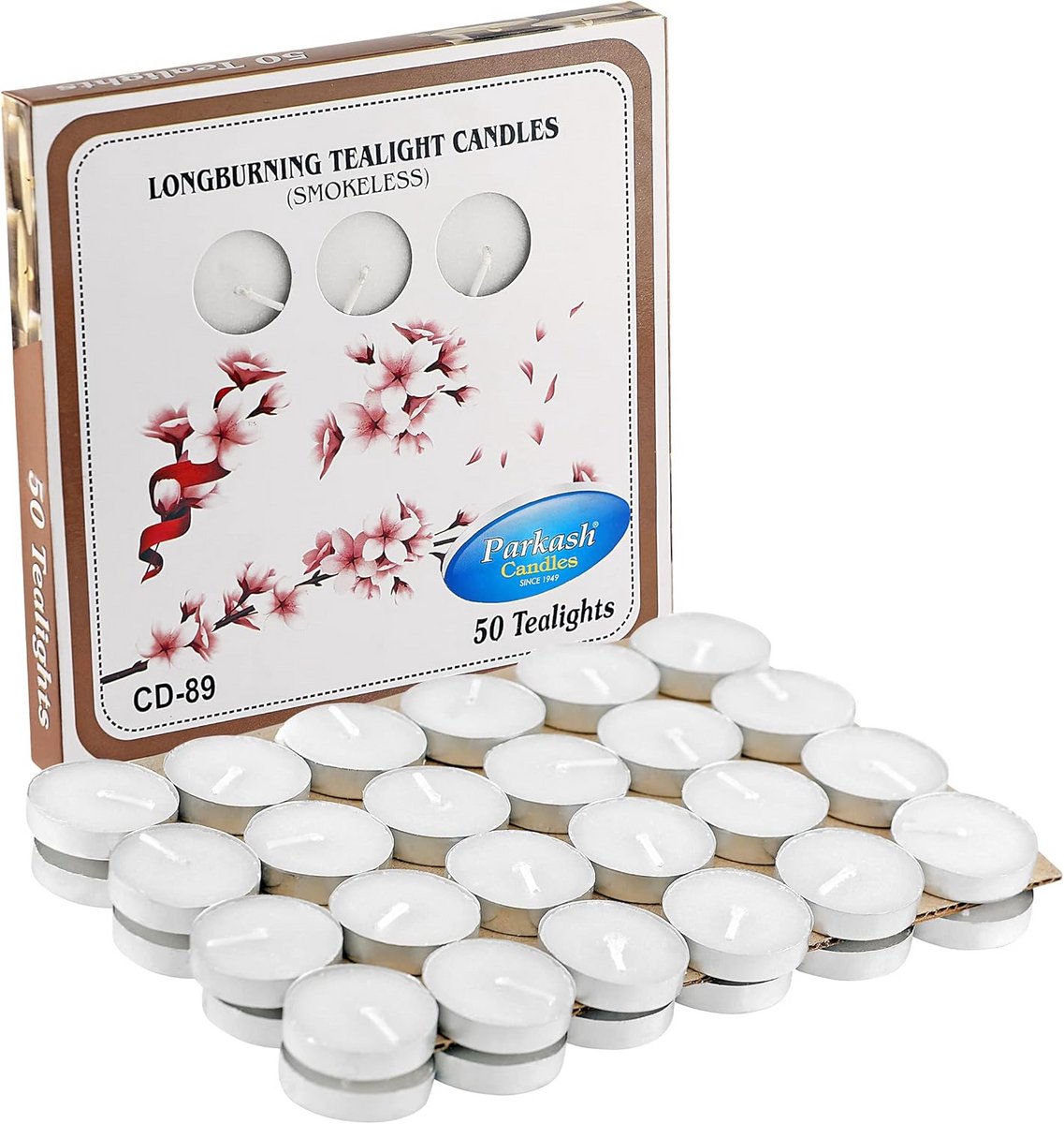 Grote Set Ongeparfumeerde Paraffine Theelichtjes (50 stuks)