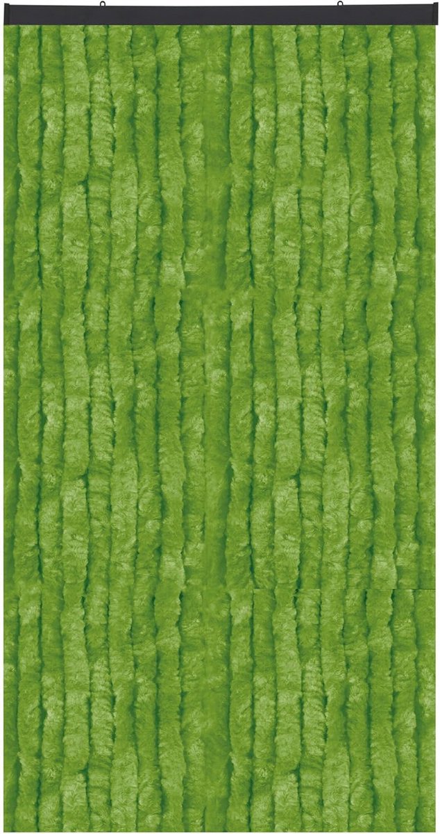 Pluisgordijn/Vliegengordijn Groen - 120x300 cm - Eenvoudige Montage voor Deur en Raam