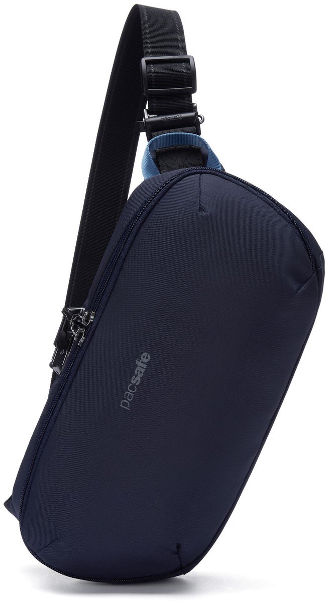 Pacsafe V Urban Slingpack - 5 L - Anti-diefstal Backpack - RFID-blokkerend - Slingrugzak - Beveiligde Tas - Reistas - Waterafstotend - Donkerblauw