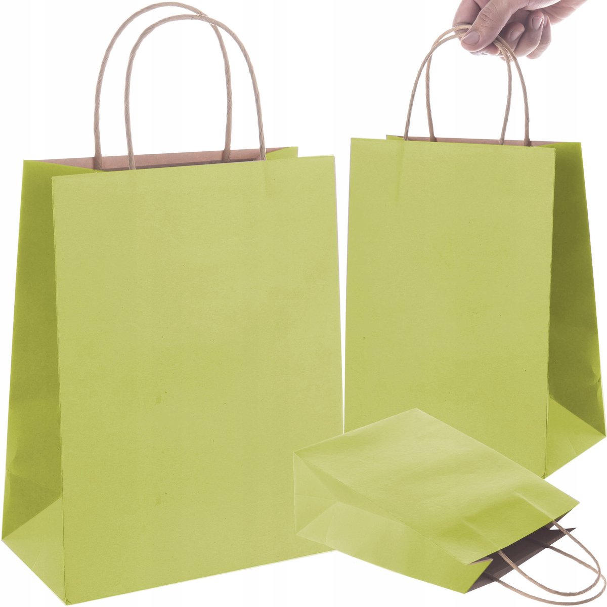 Papieren Cadeautas Mosterd A5 22,5x8x18cm - Eco Kraft - 1 Stuk