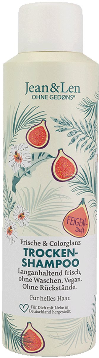 Jean & Len Droogshampoo - Vijgen | 1x 200ml - Fris & Kleurglans | Droogshampoo voor licht haar
