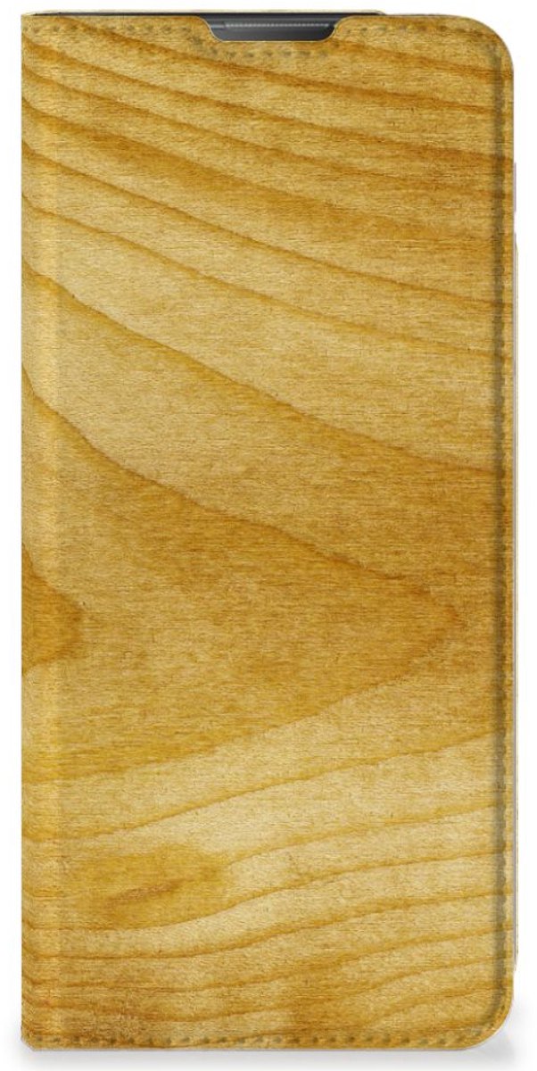Motorola Moto E20 Book Wallet Case Licht Hout