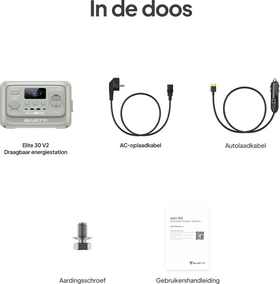 BLUETTI Elite 30 Wit met Sora 60 - 288Wh 600W Powerstation met 60W Zonnepaneel - Zonne-Generator Kit - voor Reizen en Kamperen Stroomuitval — afbeelding 5