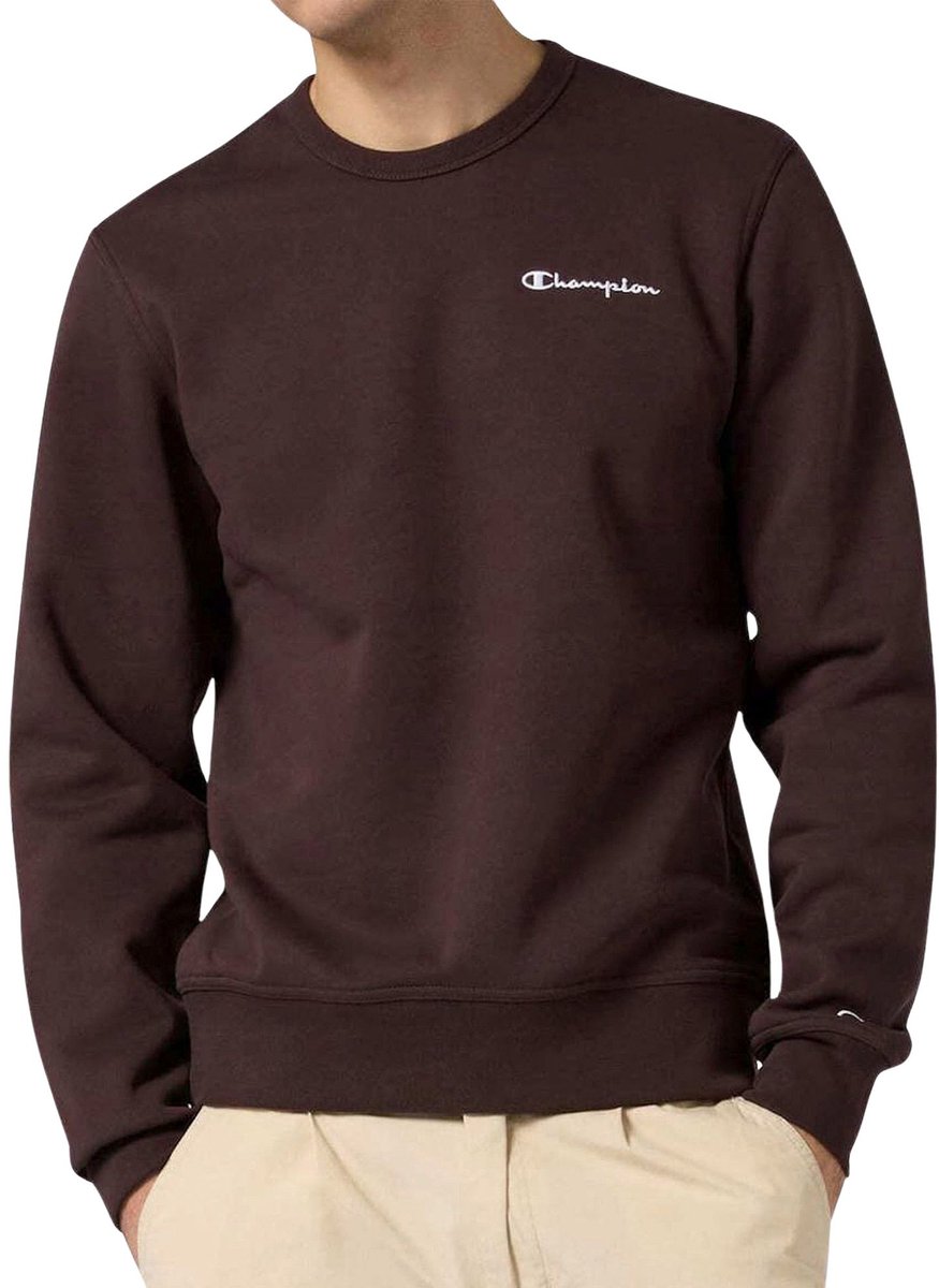 Champion Icons Small Logo Crewneck Sweater Heren Bruin