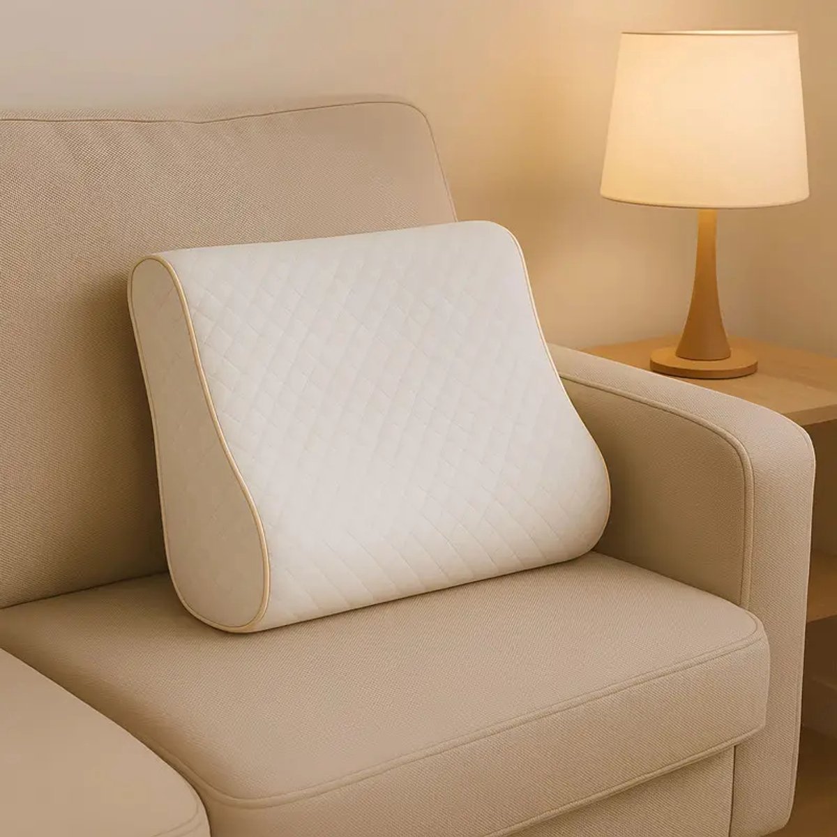 Ergonomisch Gel Geheugenschuim Kussen – Contour Slaapkussen met Verkoelende Gel | Nek- & Rugondersteuning | Zij- & Rugslaapkussen | Wit