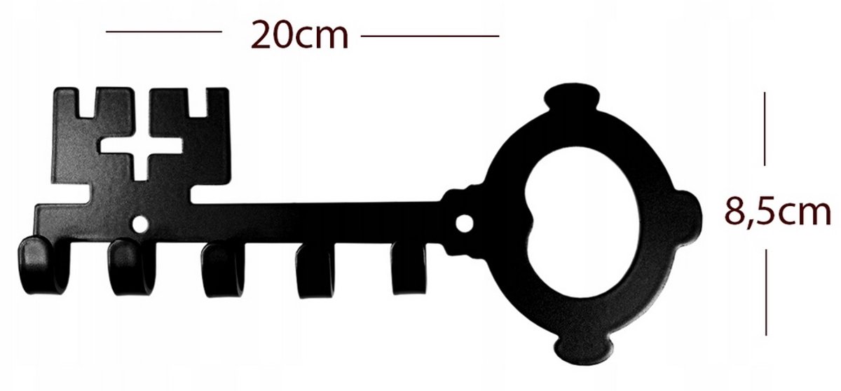 Metalen wandsleutelhanger in loftstijl