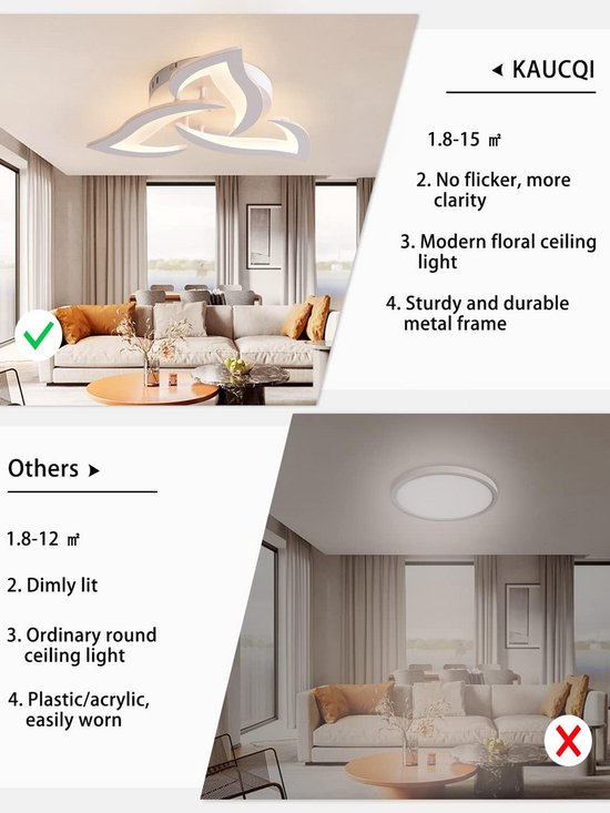 Brilliant Leuchten Plafondlamp Alson LED - Nature Style - 2500 lumen