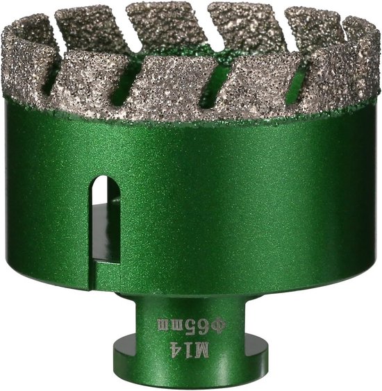 Vearter 130 mm droge tegelboor, M14 schroefdraadaansluiting, vacuüm gesoldeerde gatenzaag, diamantboor voor tegels, marmer, graniet, porselein, beton
