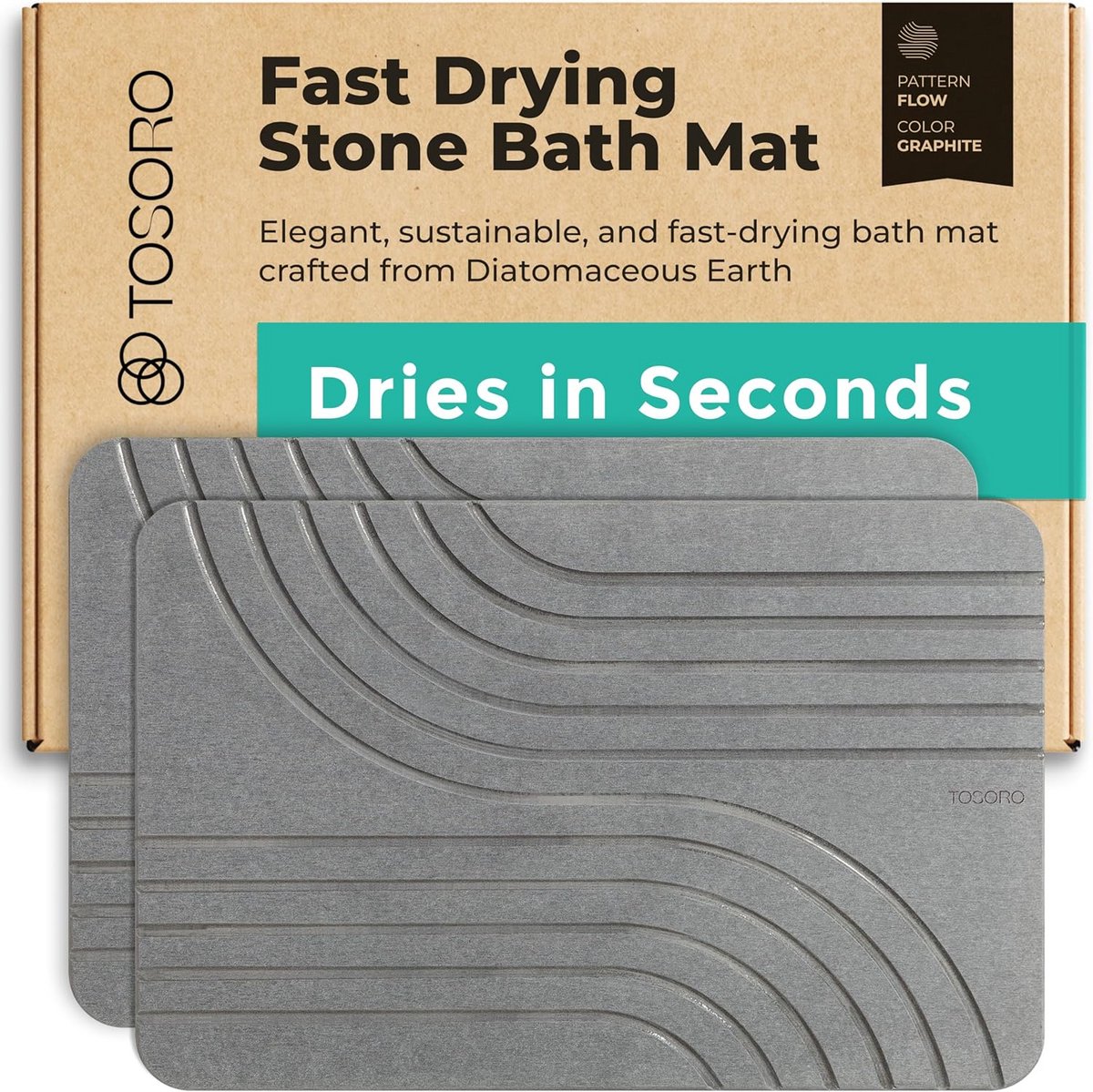 Sneldrogende Diatomeeënaarde Badmat Antislip voor Badkamer - Absorberend en Modern Design