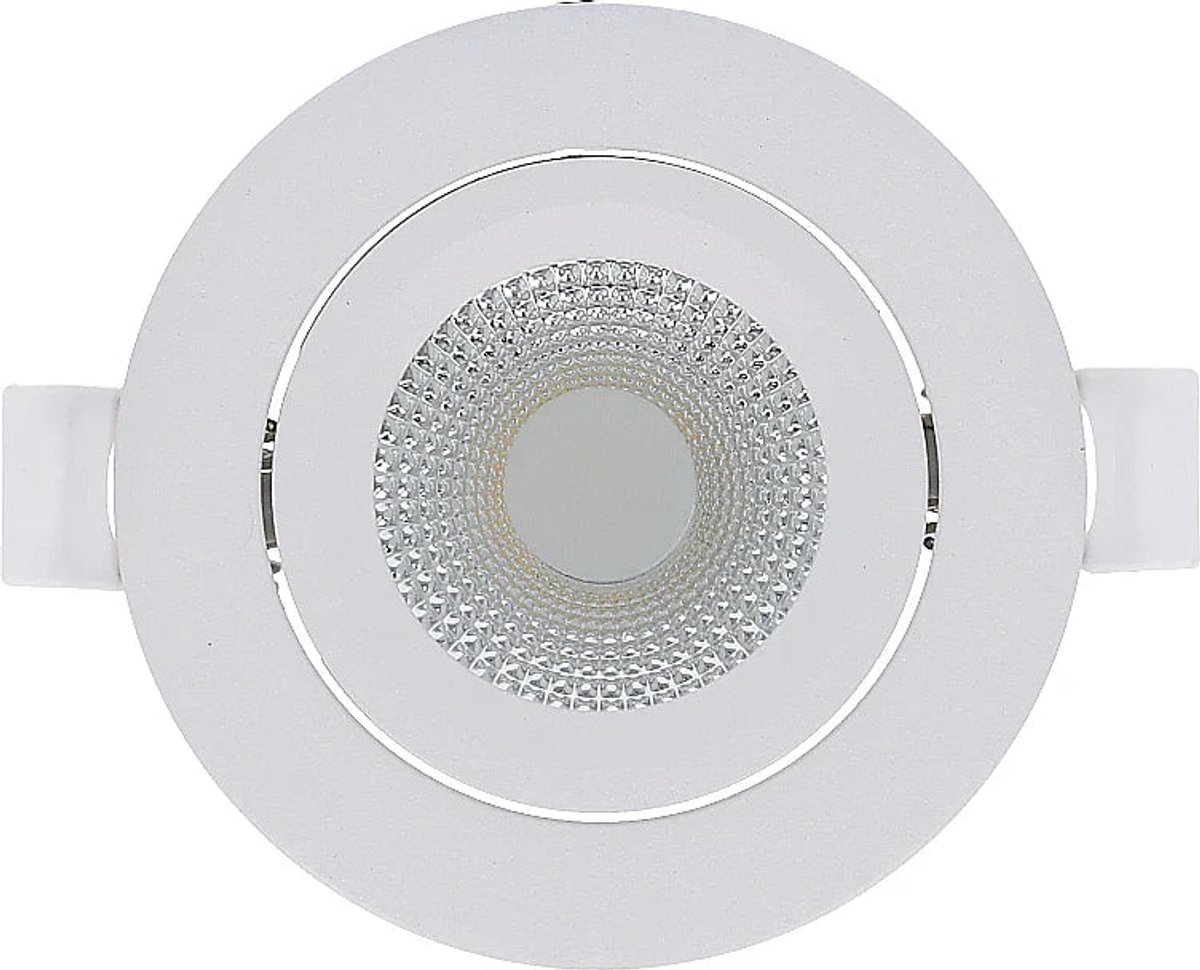 Bundel | 6x LED Inbouwspot | VARDA | 6W | CCT-Switch of Dim2Warm | Rond | Wit | Lage inbouw diepte | CCT - Switch