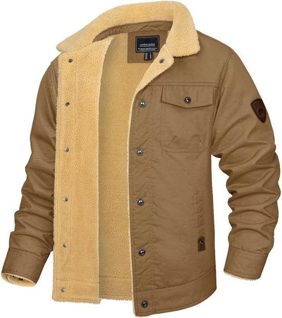 iProfash Thermische cargobroek voor heren, gevoerd, outdoor, werkbroek, winter, warm gevoerd, 40W / 32L