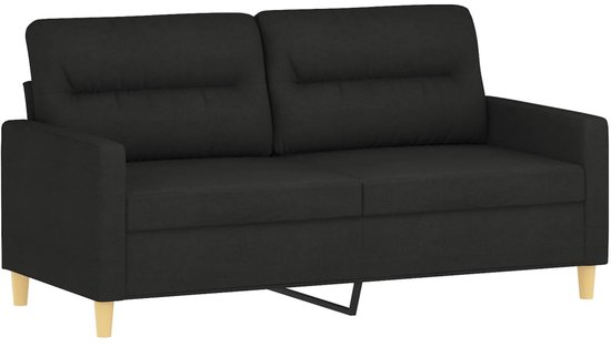 vidaXL-Canapé 2 places-140-cm-tissu-noir