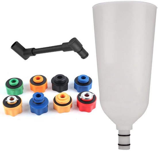 Olie Trechter Adapter Set - Motor - Auto - Swivel Offset - Verlengbuis - Tool - Geschikt voor Auto Van - 10 Stuks, Plus Adapter Vullen Set.