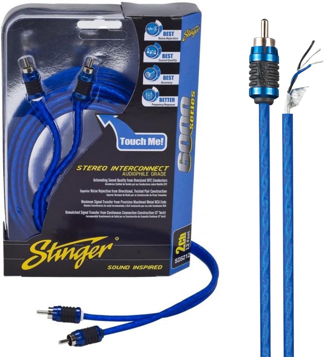 2-Kanaals Audiofiele RCA Interconnect Kabel (5.2 Meter) - Hoge Kwaliteit Geluid en Duurzaamheid