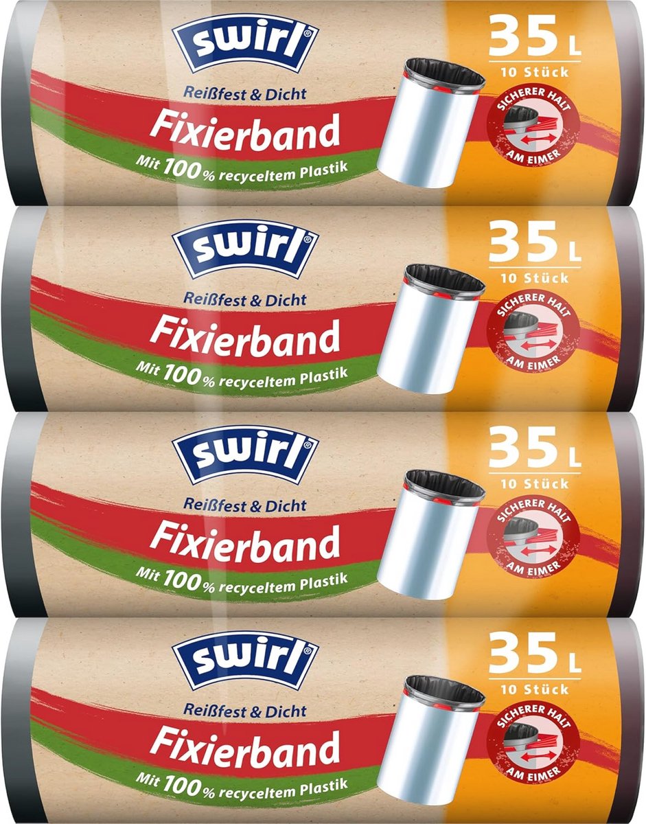 Vuilniszakken met Bevestigingsband Multipack 4 x 35 l/10 Stuks