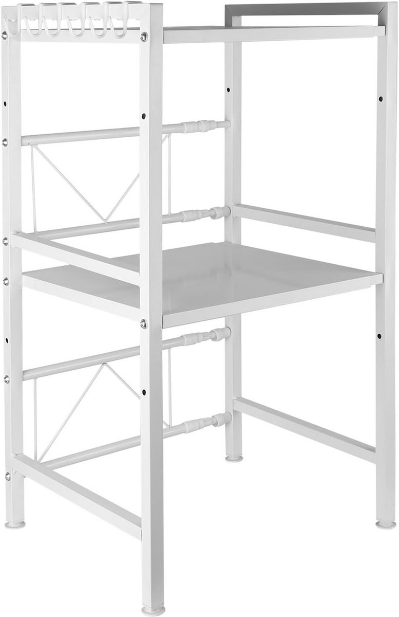 Verstelbare Magnetronplank 3-Laags Uitschuifbaar Carbon Staal Keuken Organizer