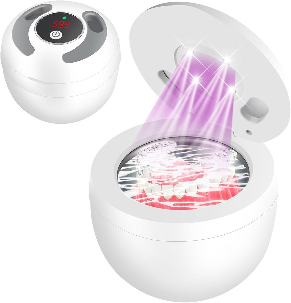 Ultrasone Retainer Cleaner Machine 200 ML met Digitale Timer en 4 Modi