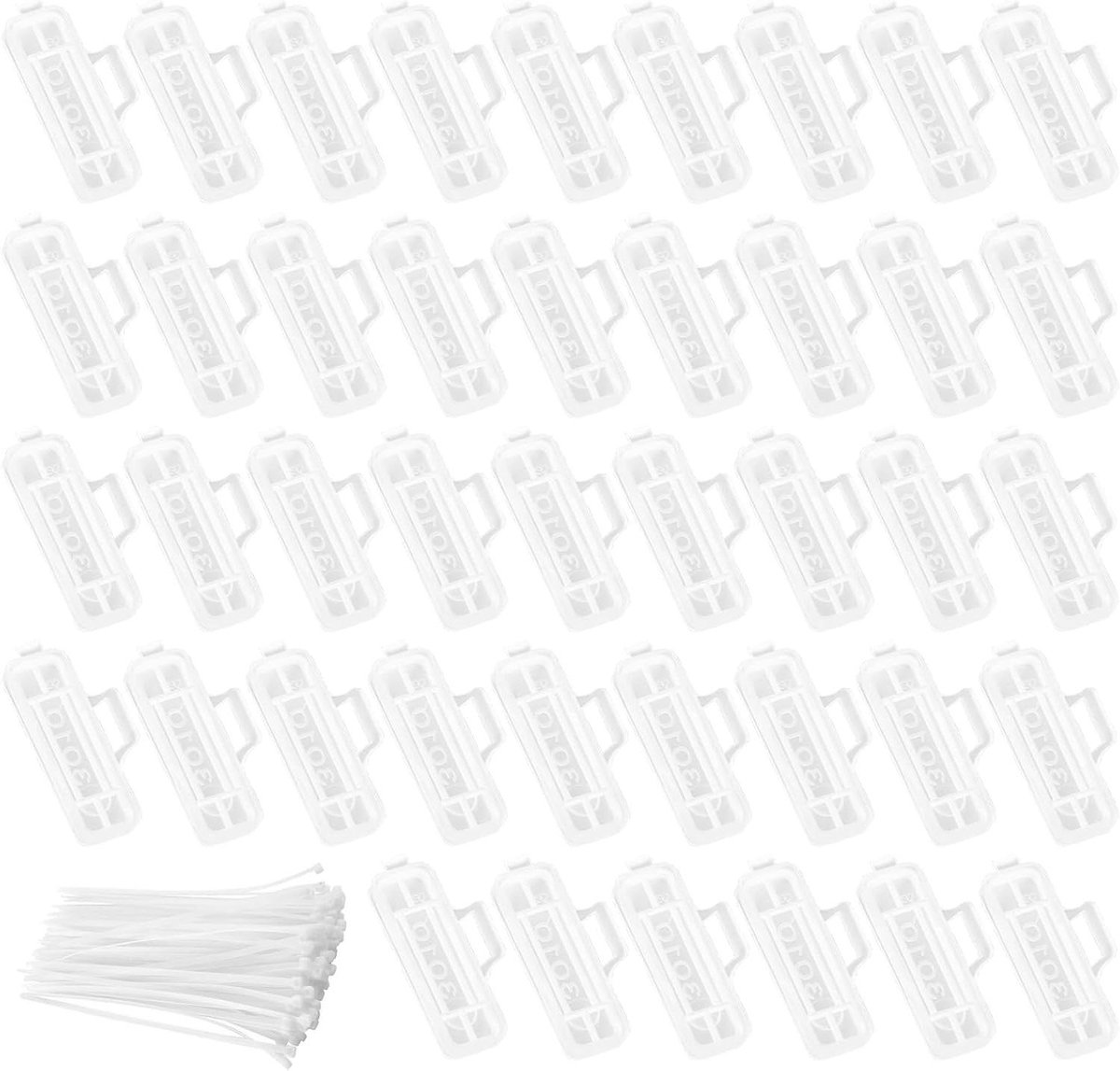 Allecta - Kabeletiketten Detectiedoos met 100 Nylon Kabelbinders - Waterdicht - Etiketteringsveld - Markering Sortering - 100 Stuks
