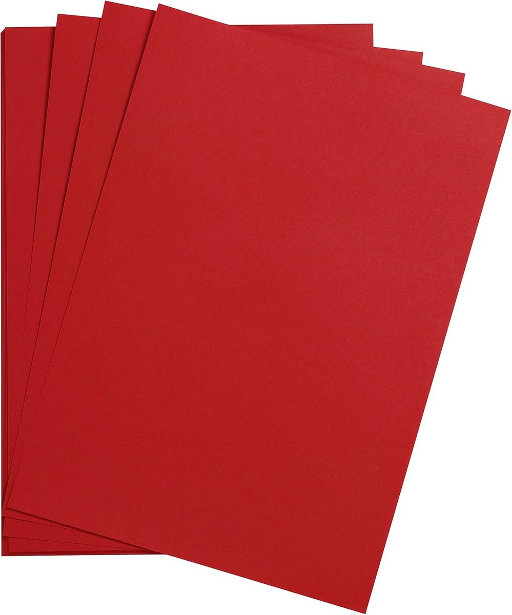 Grote Verpakking Knutseldozen (25 Stuks) - Rood Karton A2 - Stevig Papier voor Knutselprojecten