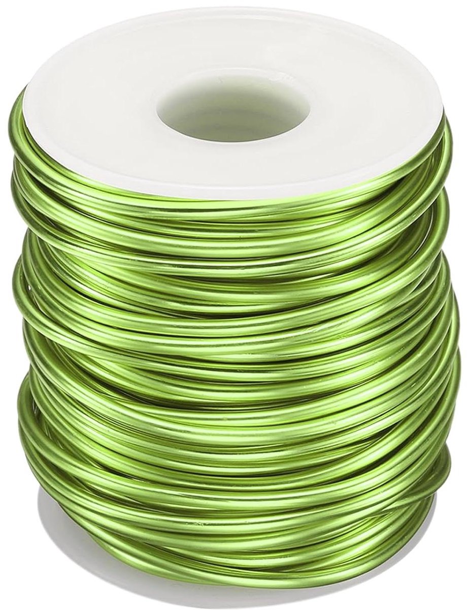 Allecta - Anodiseerde aluminium trainingsdraadrol 2,5 mm dikte 20 m - Bonsai boomdraad voor tuin, landschapsarchitectuur, planten
