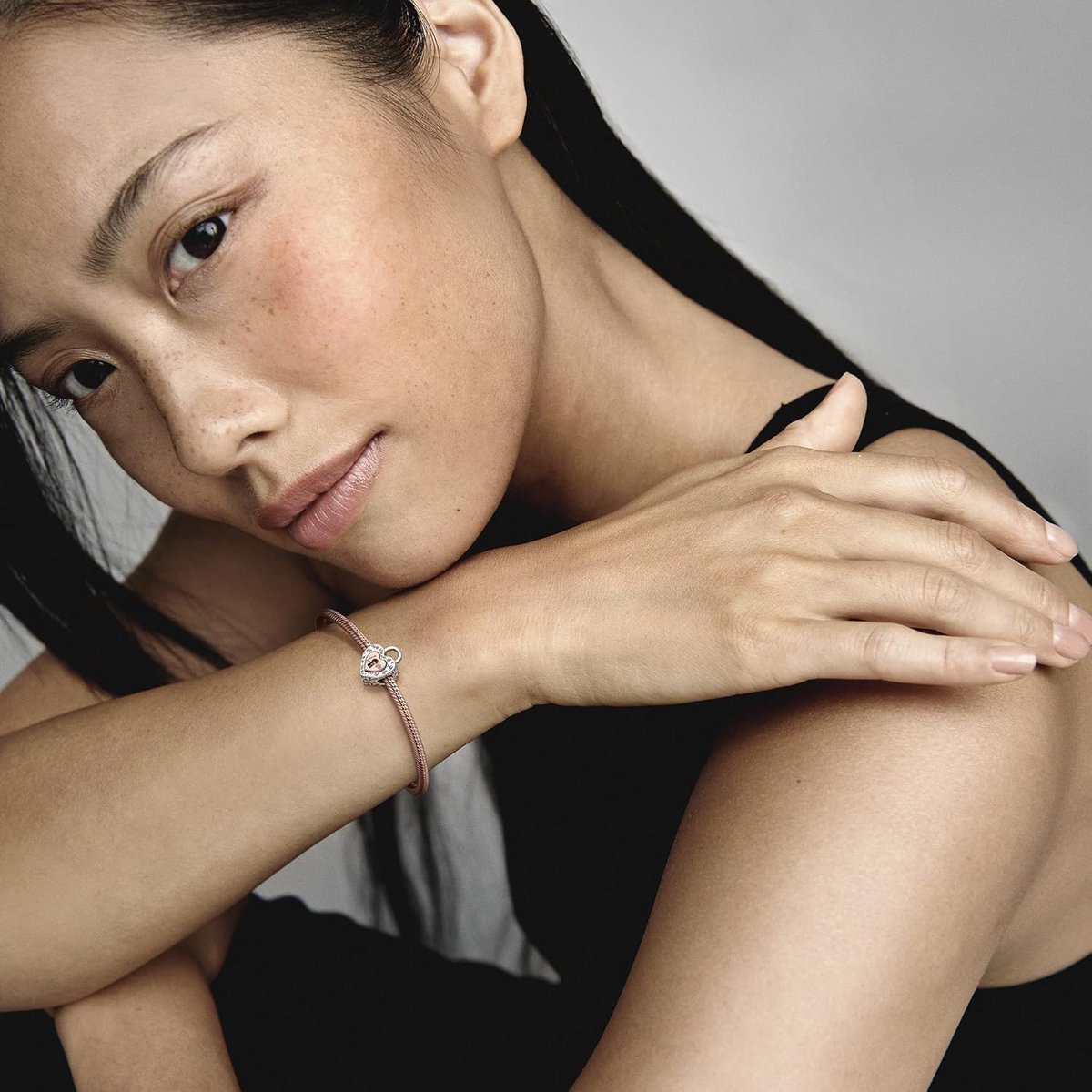 Tweekleurige Charm voor Armband | Sterling Zilver 14K Roségoud Verguld