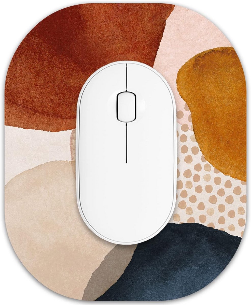 Compacte Mini Muispad Ovaal met Antislip Basis voor Laptop en Computer