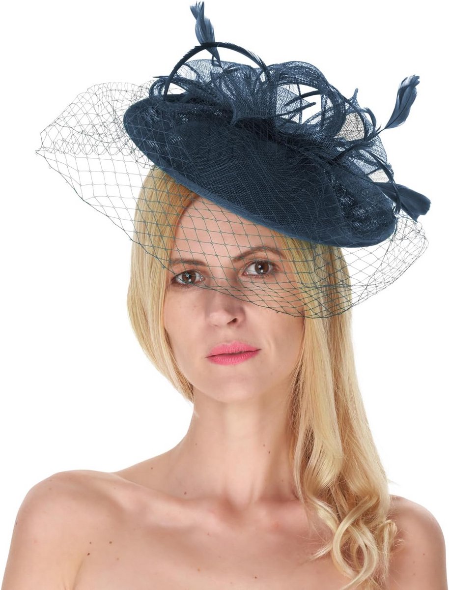 Dames Hoofddeksel Fascinator Hoed Sinamay Bruiloft Ascot Hoofdband