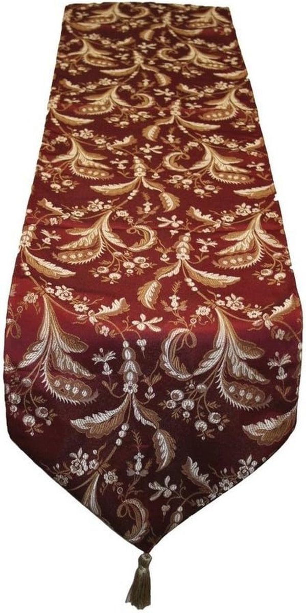 Tafelloper Bordeaux Polyester 13" x 90" voor een Elegante Tafelsetting