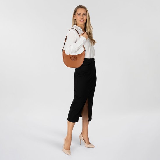 GUESS Sac à épaule Calebra Hobo Shoulder Bag Cognac Brun