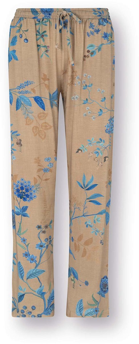Pip Studio - Belin Pyjama Broek Lang Dames - Loungewear - Marigold - Blauw - L