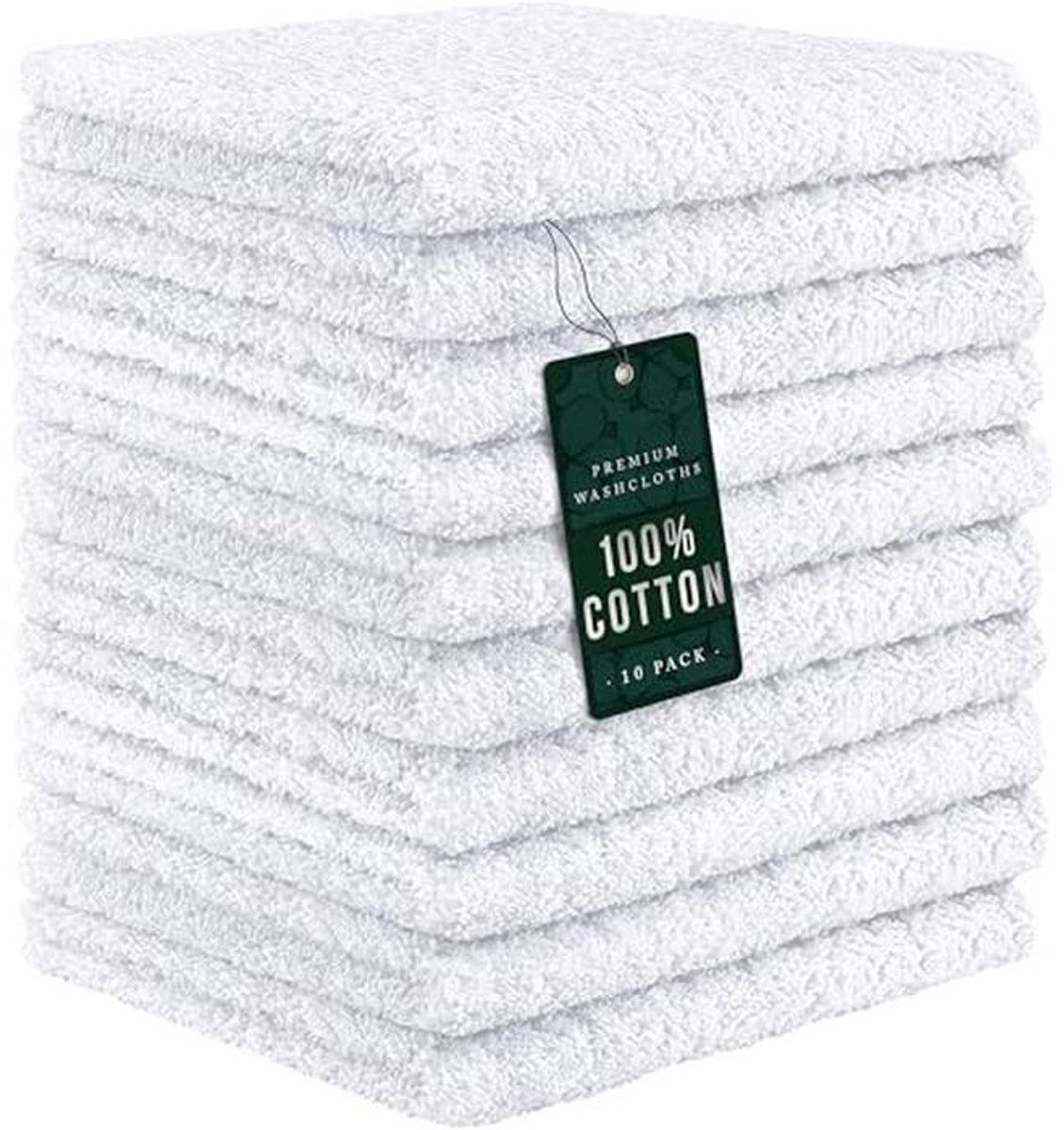 10 Stuks 100% Katoenen Washandjes - Luxe Zacht en Ultra Absorberend - 30,5 x 30,5 cm - Mac